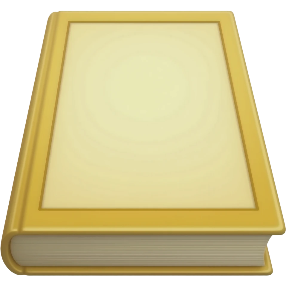 a yellow thick book that has been flipped open and has blank pages inside and looks like an austrian Kodex (Law Book) emoji