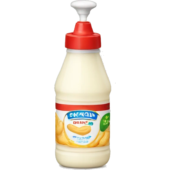 Red Cap Bottle of Mayonnaise  emoji