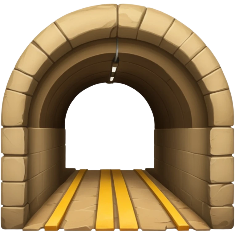 The tunnel is sandy emoji