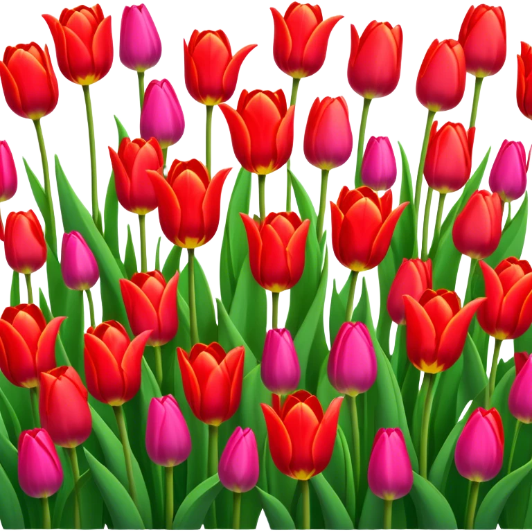 Tulips – Cinematic Realistic Tulips, depicted as a vibrant field of blooming tulips in brilliant hues, each delicate petal catching dewdrops under soft, natural spring light, rendered with detailed textures and a dreamy, picturesque glow. emoji