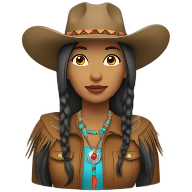 native american cowgirl emoji
