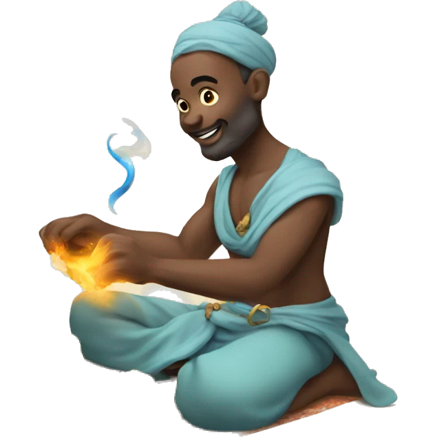 Genie doing crafts emoji