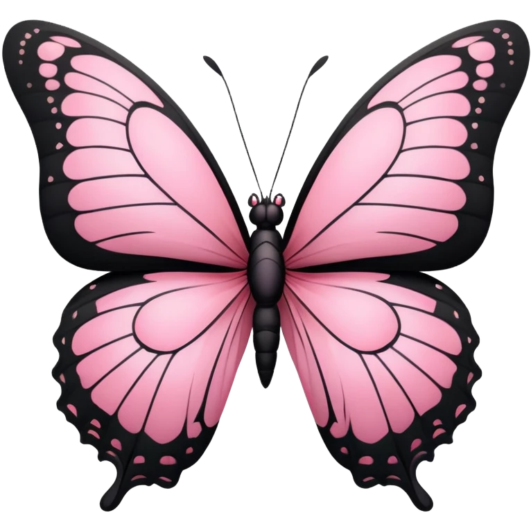 black and pink butterfly emoji