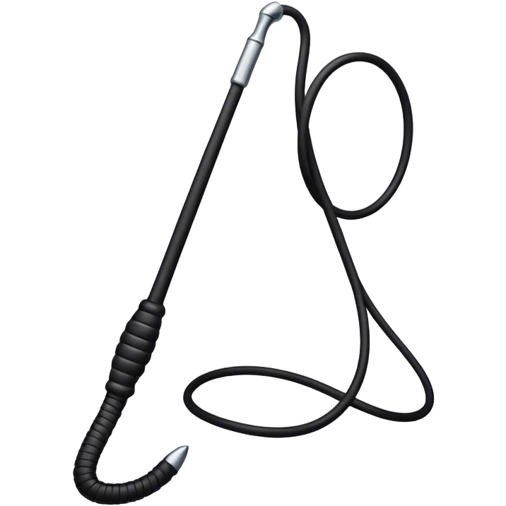 Very Short Black riding whip  emoji