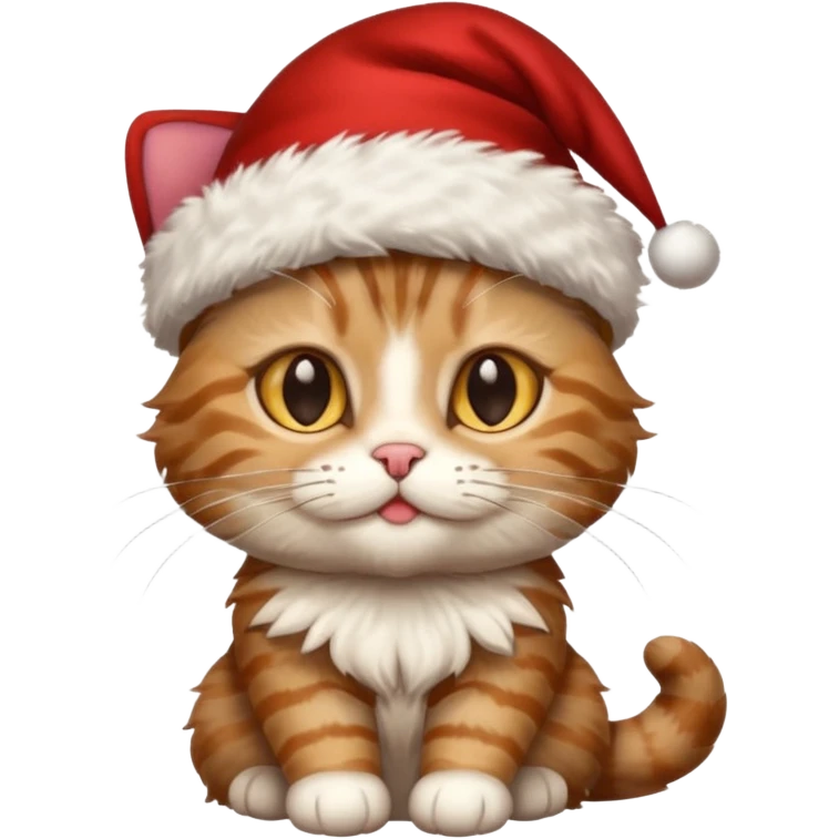 кіт в новорічнной шляпці emoji