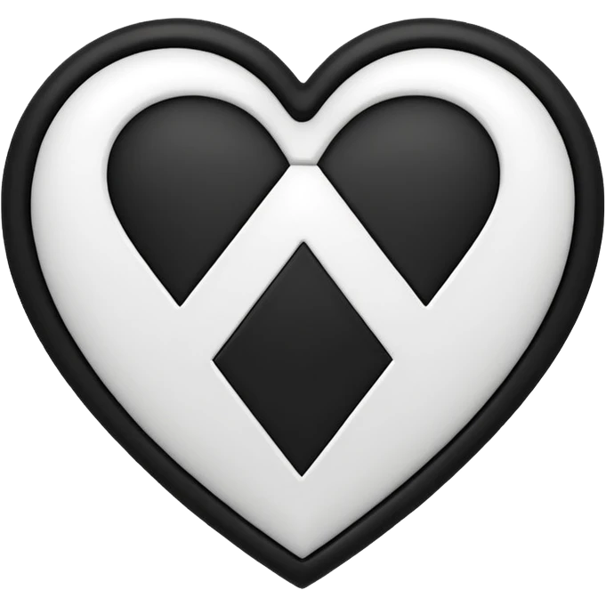 Adidas white stripes black heart emoji