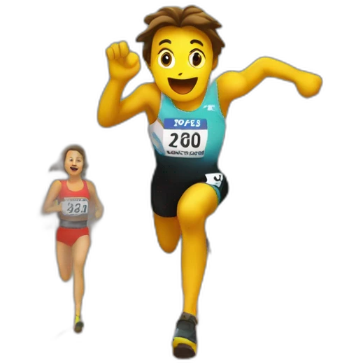 finish line running emoji