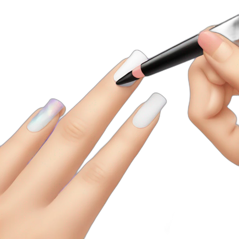 Finger nails being painted emoji