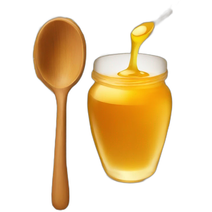 honey spoon diping in honey emoji