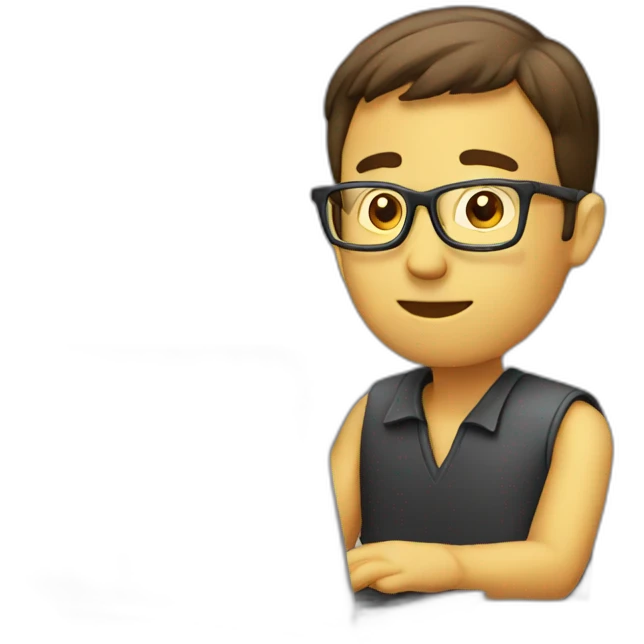 A man working in laptop emoji