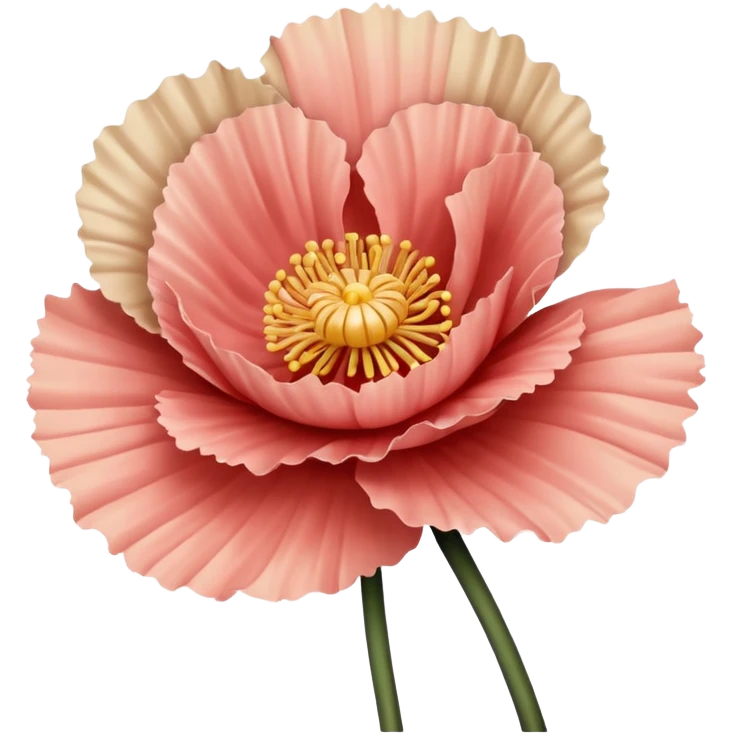 Carnation poppy beige light rose emoji