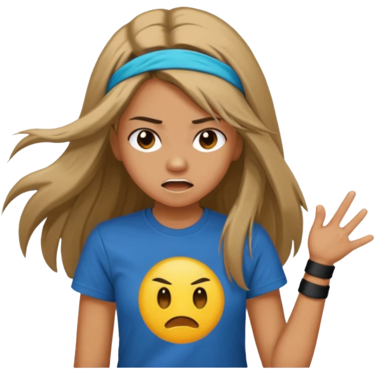 Headbanging girl emoji