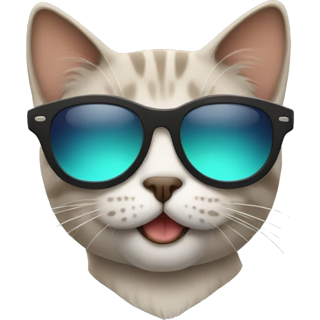 Cat with sunglasses emoji