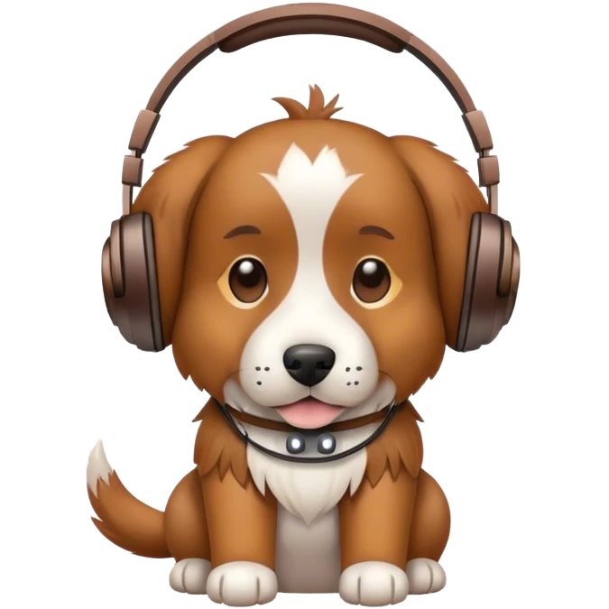 Dog with headphones  emoji