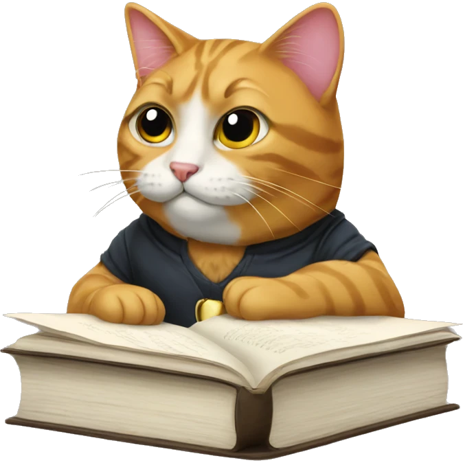 Studious cat emoji