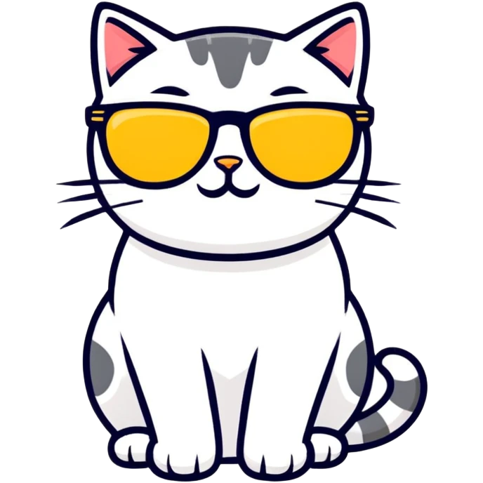 Cat with sunglasses emoji
