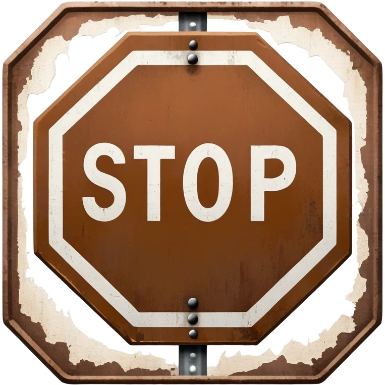 Brown STOP sign  emoji
