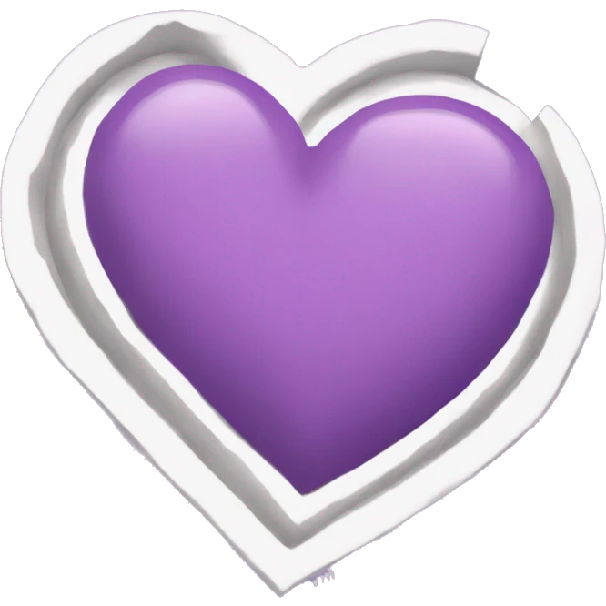Un corazón lila con el la letra m dentro emoji