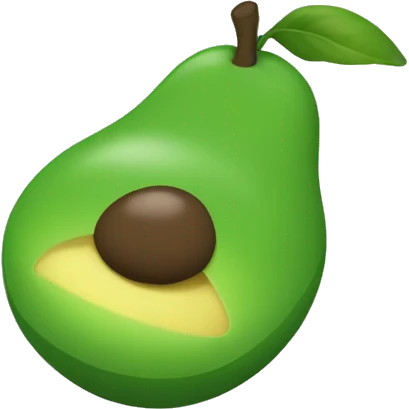 una bandera que tenga centro un aguacate con colores verdes emoji