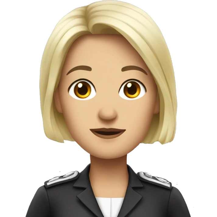 Female Germany leader, straight black hair emoji