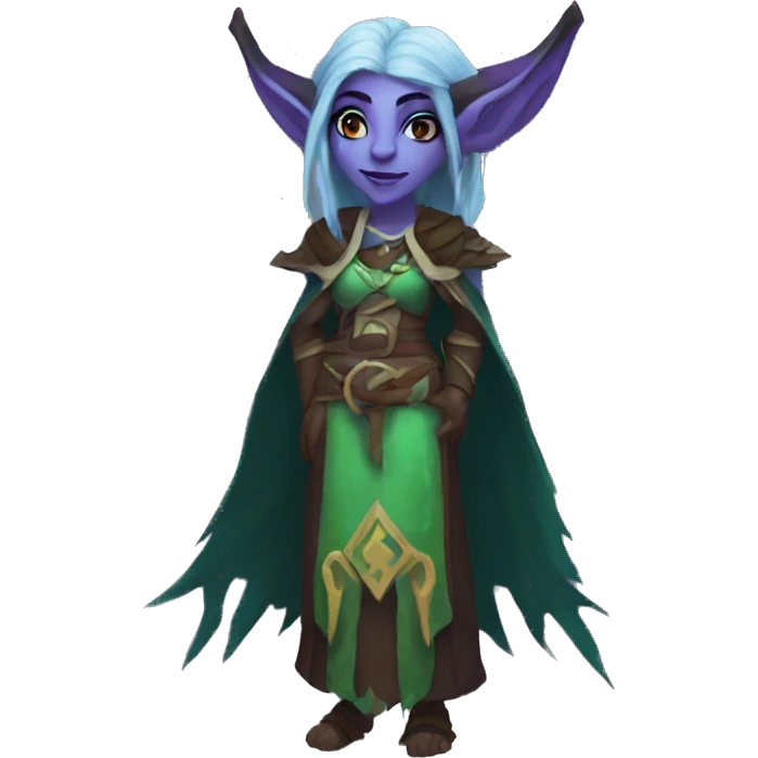 night elf female druid from world of warcraft emoji
