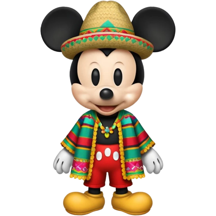 Mickey mouse wearing a Mexican cloth  emoji