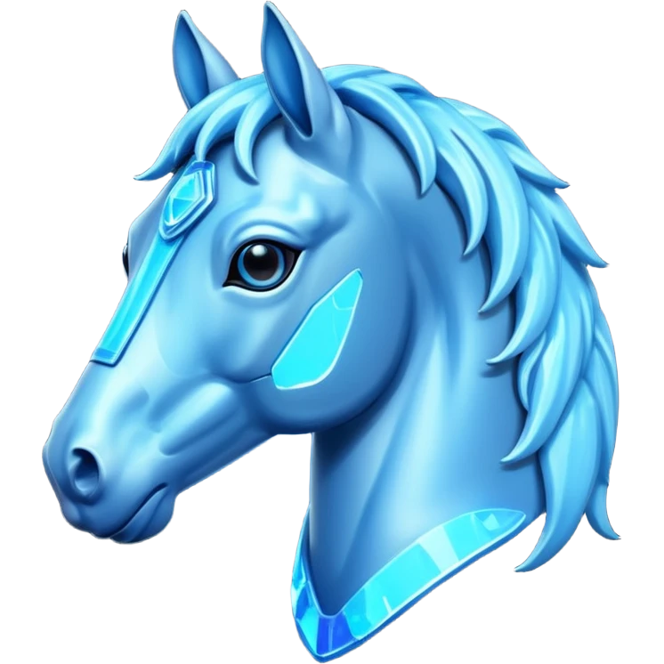 Sci fi Horse, fully holograms emoji
