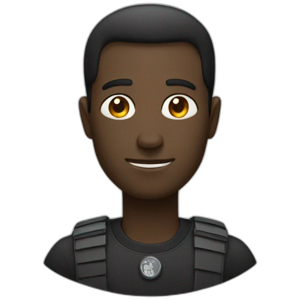 un homme   très noir emoji