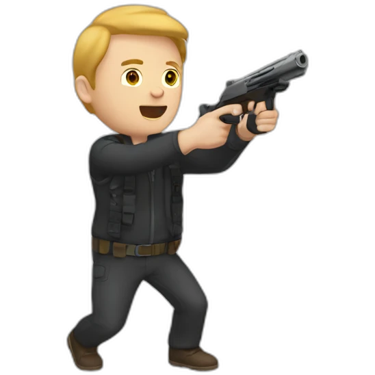 White person shooting emoji