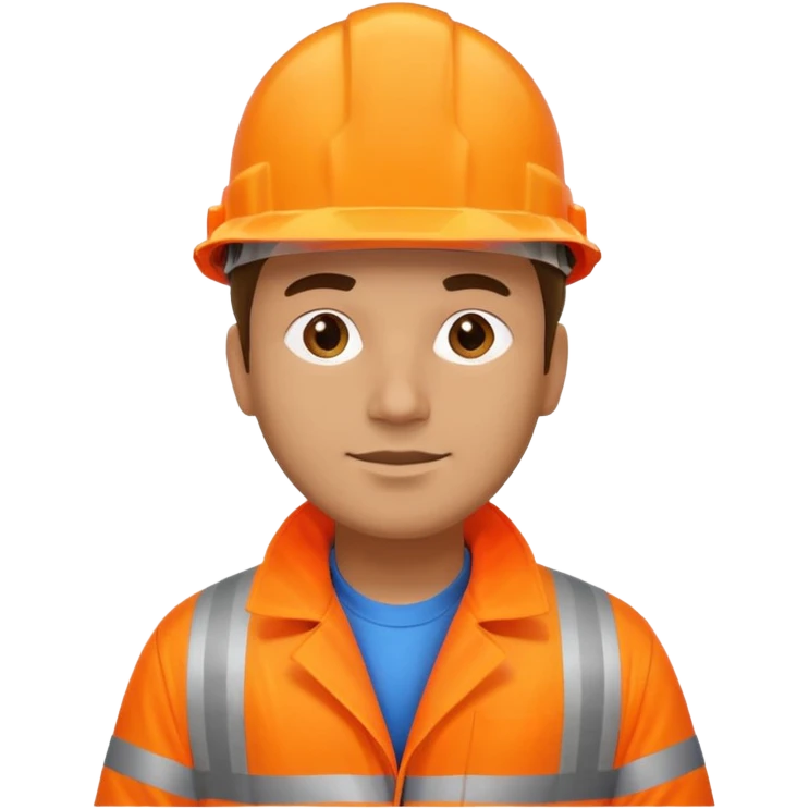 man in hi vis orange coat emoji