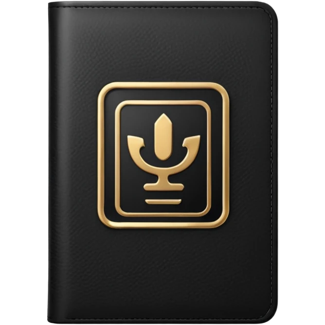 black passport emoji