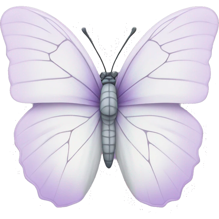 Lilac white butterfly  emoji