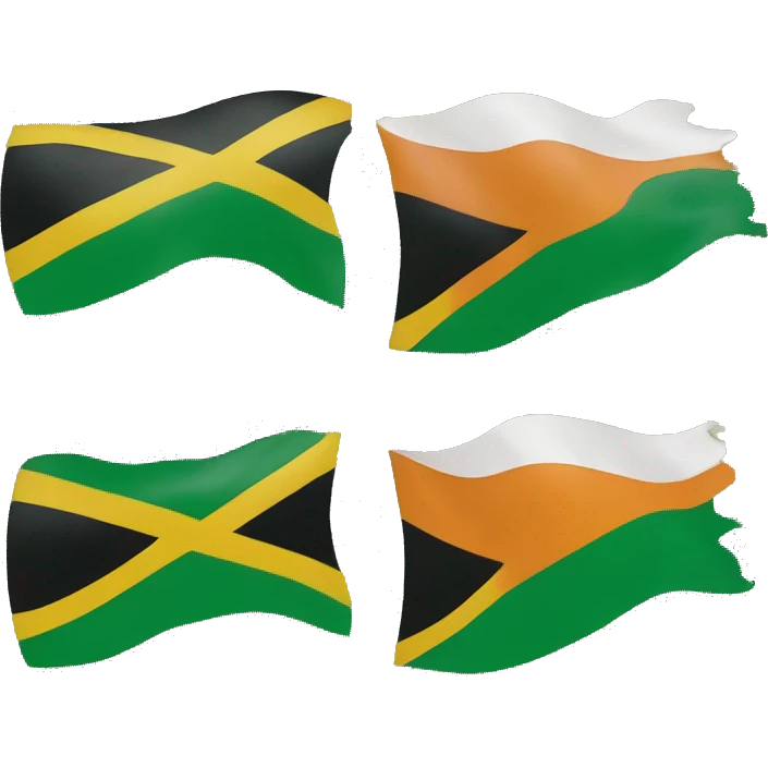 jamaica and ivory coast flag half & half  emoji