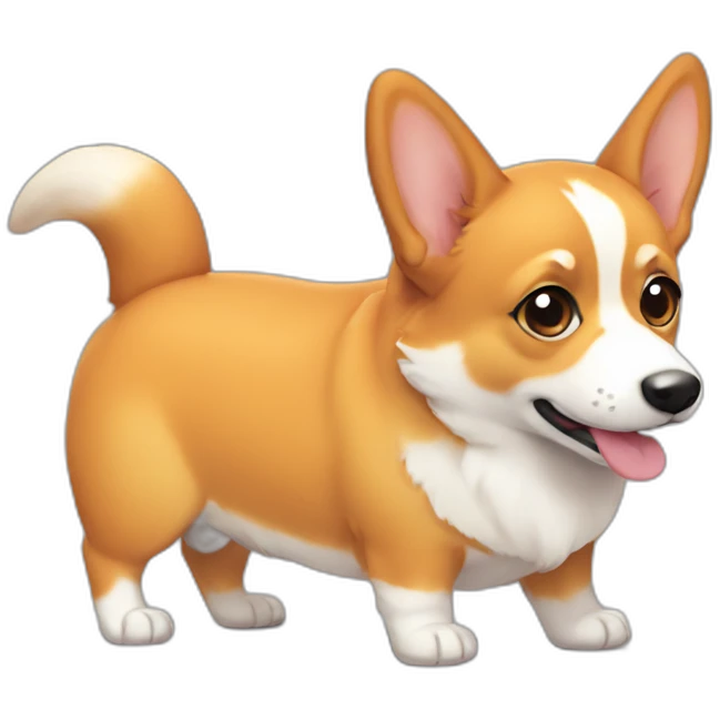 peach butt corgi emoji