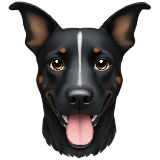 all black cattle dog emoji