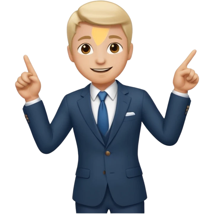 A consultant showing the path to sucess emoji