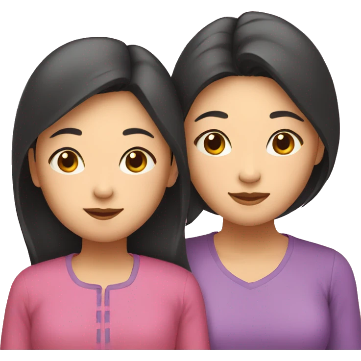 asian mother and daughter emoji