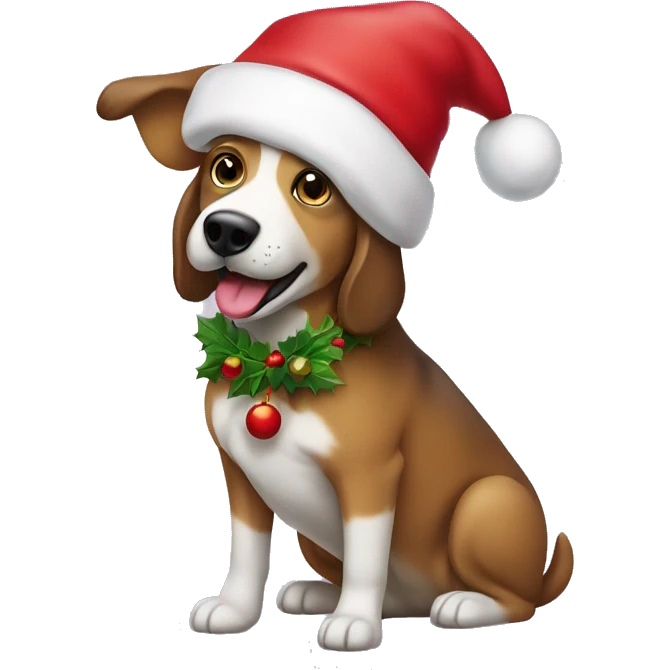 Hund  mit Weihnachtspulli emoji