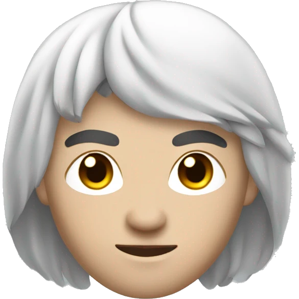 Male Mongolian warrior with white skin and blue eyes brown hair emoji