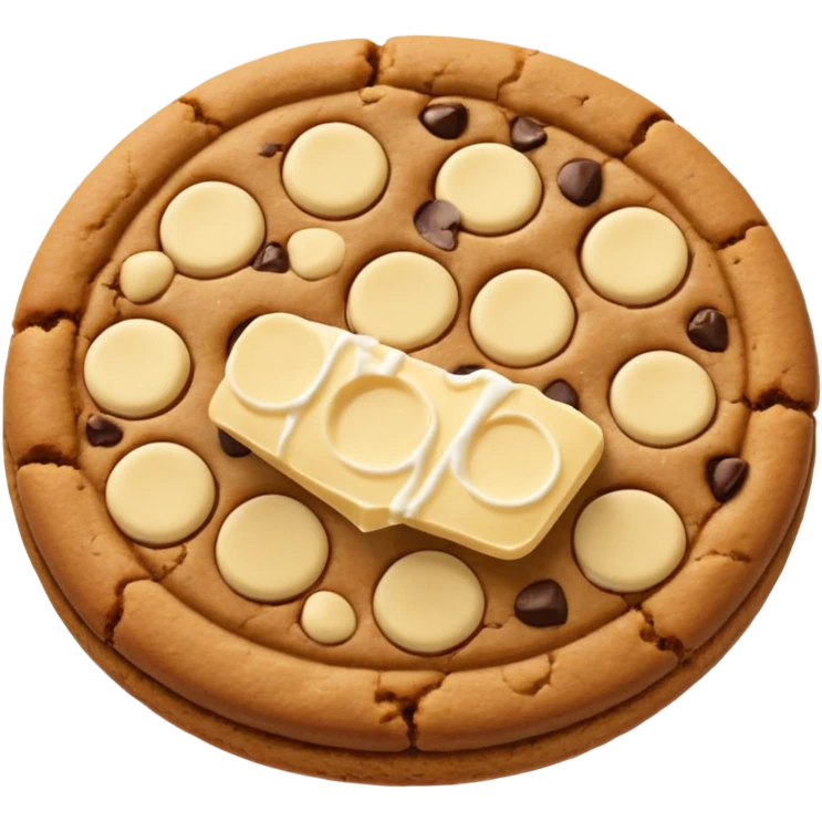 White chocolate chip chips ahoy cookie no face emoji
