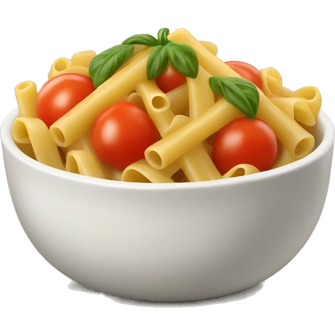 Pasta dish with a tomato  emoji