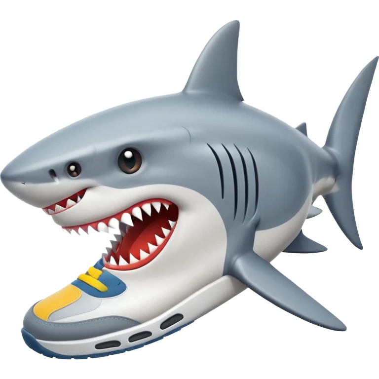 tiburón con zapatillas  emoji