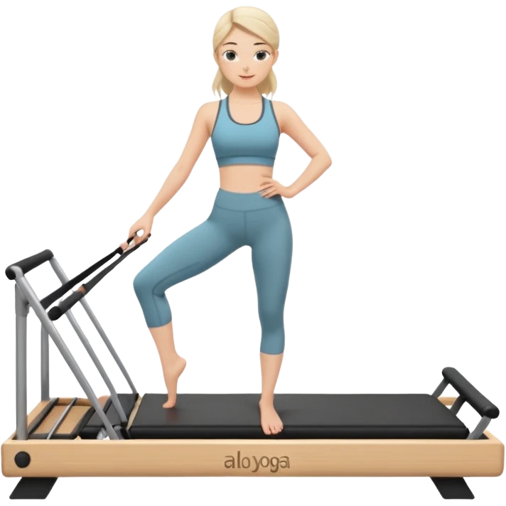 pilates reformer girl with alo clothes  emoji