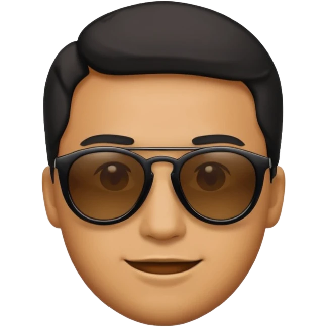 Siyah gözlüklü erkek emojisi  emoji