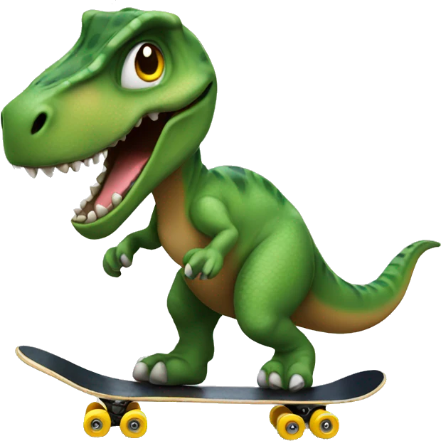 dinosaur skateboarding  emoji