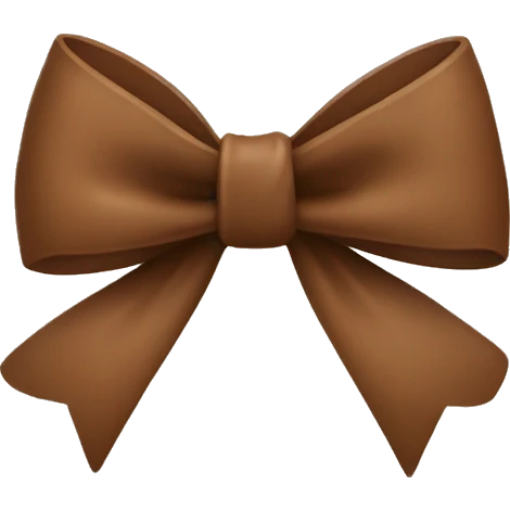 Single brown bow emoji