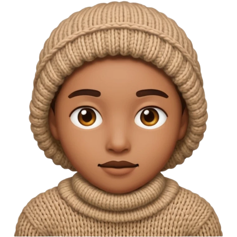 Knitted style face emoji