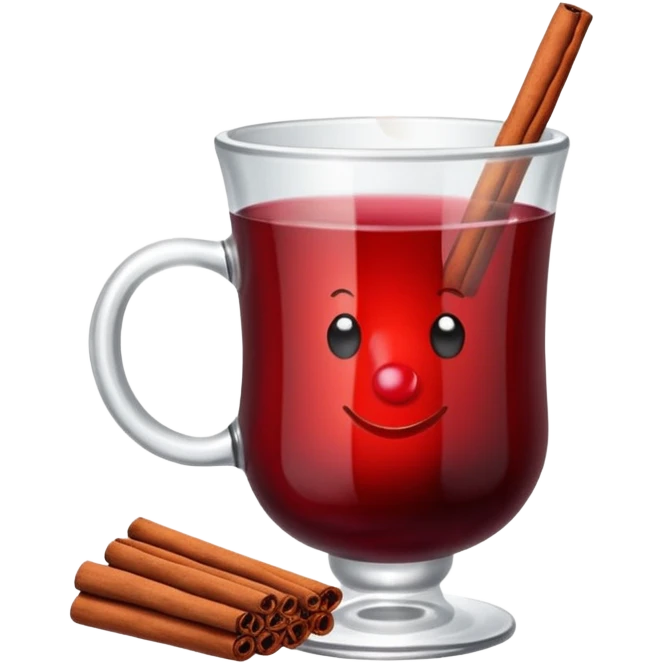mulled wine in glass cup without straw emoji