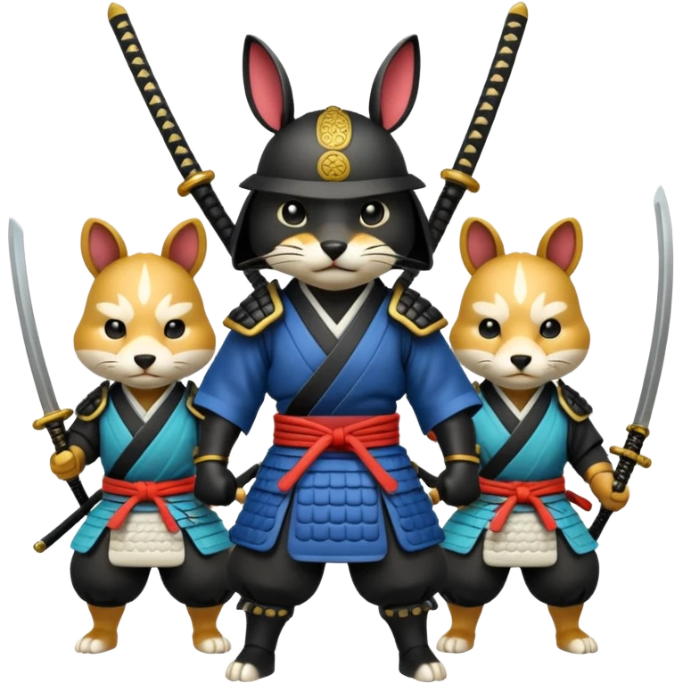 animaux samurai emoji