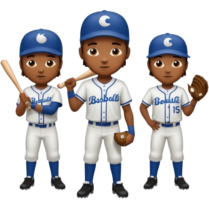 amigos jugando baseball solo hombres de un solo color  emoji